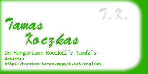 tamas koczkas business card